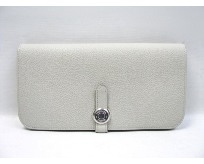 エルメス ニュードゴン 長財布 トゴ/グレーパール（金具：シルバー）HERMES05