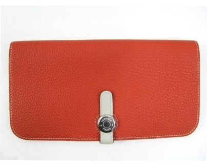 エルメス ニュードゴン 長財布 トゴ/サンギンヌ/グレーパール HERMES13