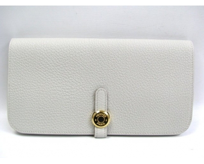 エルメス ニュードゴン 長財布 トゴ/グレーパール（金具：ゴールド）HERMES14