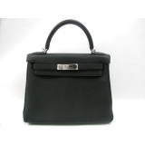 エルメス ケリー28 トゴ-ブラック（シルバー金具） he1272