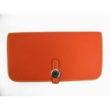 エルメス ニュードゴン長財布 トゴ/サンギンヌ（金具：シルバー）HERMES03