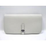 エルメス ニュードゴン 長財布 トゴ/グレーパール（金具：シルバー）HERMES...