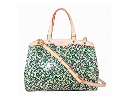 LOUIS VUITTON モノグラム ヴェルニ ブレアMMハンドバッグ グリーン M91619