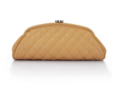 CHANEL シャネル キルティングクラッチバッグ 35488 PMサイズ ベージュ