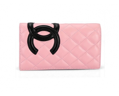 CHANEL シャネル ピンク ラムスキン マトラッセ 長財布 A1281
