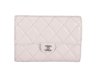 CHANEL シャネル ラムスキン ホワイト マトラッセ 財布 A31505