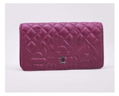 シャネル CHANEL カーフスキンマトラッセ二つ折り 長財布 A31509 バーブル