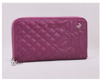 シャネル CHANEL マトラッセ バーブル カーフスキンラウンドファスナー長財布 A48697