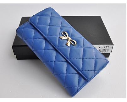 【CHANEL】シャネルスーパーコピー新作　長財布 ブルー 37253-2