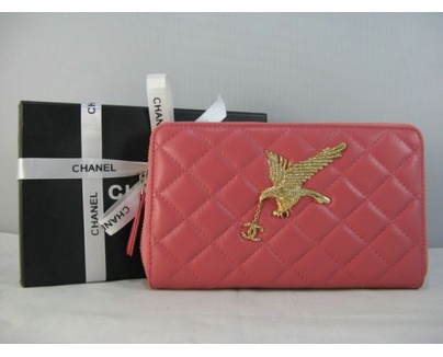 シャネルコピー財布 CHANEL ラムスキン 長財布 ピンク A318