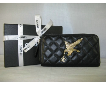 シャネルスーパーコピー CHANEL ラムスキン 長財布 ブラック A319