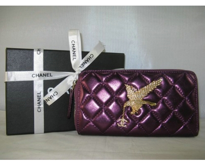 シャネルスーパーコピー CHANEL ラムスキン 長財布 バープル A319