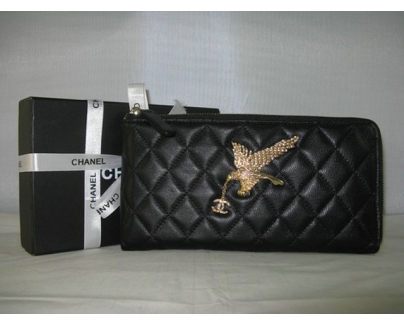 シャネルスーパーコピー CHANEL ラムスキン 長財布 ブラック A320
