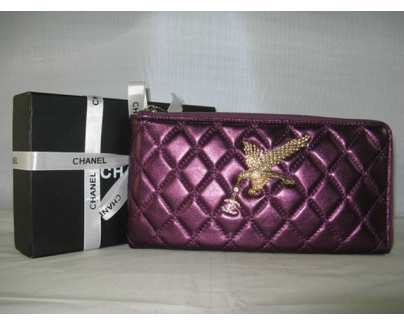 シャネルスーパーコピー CHANEL ラムスキン 長財布 バープル A320