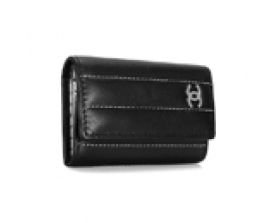 CHANEL シャネル ラムスキンブラック*シルバーキーケース A1068