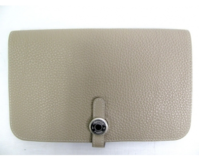 HERMES エルメス ドゴンＧＭ トゴ トゥルティールグレー(シルバー金具) hq035