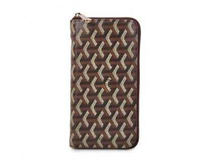 GOYARD ゴヤール 長財布 ラウンドジップ　ブラウン GOYWA-24