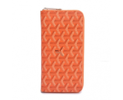 GOYARD ゴヤール 長財布 ラウンドジップ　オレンジ GOYWA-28