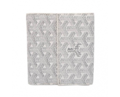 GOYARD ゴヤール 財布 二つ折り　Ｗホック　ホワイト GOYWA-30