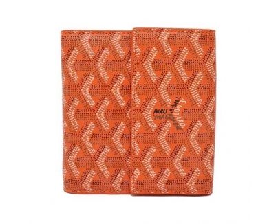 GOYARD ゴヤール 財布 二つ折り　Ｗホック　オレンジ GOYWA-33