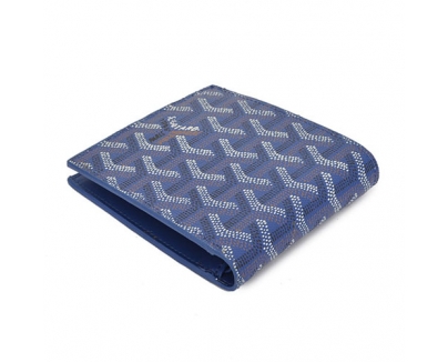 GOYARD ゴヤール 財布 二つ折り　名刺入れ　ブルー GOYWA-35