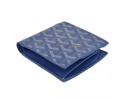 GOYARD ゴヤール 財布 二つ折り　ブルー GOYWA-41