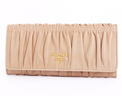 プラダスーパーコピー NAPPA GAUFRE 長財布 ピンクベージュ＆ゴールド 1M1132