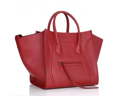 セリーヌ レディース 169953KFB 02FL SMALL SQUARE LUGGAGE PHANTOM ハンドバッグ スカーレッド