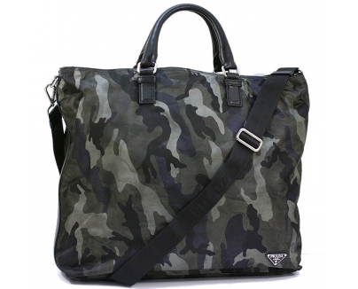 PRADA カモフラージュ 迷彩 2WAY ショルダーバッグ グレー VA0882