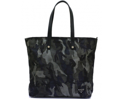 PRADA スーパーコピー カモフラージュ 迷彩 ショルダーバッグ グレー VA0883