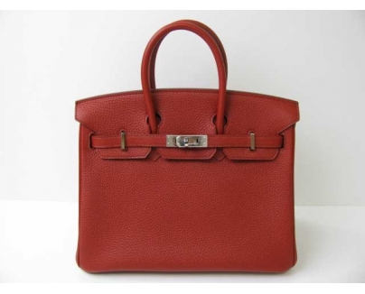 エルメス バーキン25トゴ-ルージュガランス(金具：シルバー）he1047
