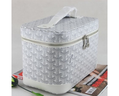 GOYARD ゴヤール ボックス 化粧バッグ ホワイト GOY073