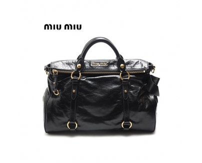 ミュウミュウコピー 2WAYショルダーハンドバッグ RT0365VITELLOLUXNERO