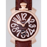 ガガ･ミラノ マニュアル48mm 手巻き 5011.1 チョコブラウン皮 チョコブラウン