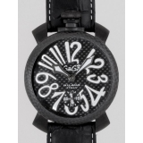 ガガ･ミラノ マニュアル48mm 手巻き 500本限定 5016.6 ブラック皮...
