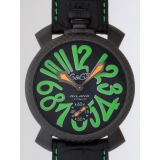 ガガ･ミラノ マニュアル48mm 手巻き 500本限定 5016.3 ブラック皮...