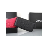 Chanel シャネル新作 ブラック カーフスキン ファスナー式開閉 長財布 3...