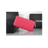 CHANEL シャネル ローズ　カーフスキン　ファスナー式開閉 長財布3660-...