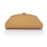 CHANEL シャネル キルティングクラッチバッグ 35488 PMサイズ ベー...