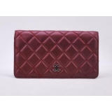 シャネル CHANEL カーフスキン マトラッセ 二つ折り長財布 ボルドー A3...