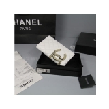 CHANEL シャネル ホワイト ラムスキン カンボンライン 長財布 AN104...