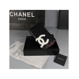CHANEL シャネル ブラック ラムスキン カンボンライン 長財布 AN105...