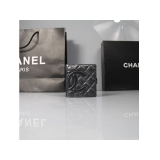 CHANEL シャネル ブラック ラムスキン マトラッセ 短財布 AN1055
