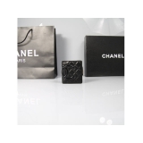 CHANEL シャネル ブラック　ラムスキン カンボンライン 短財布 AN105...