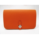 HERMES エルメスコピー ドゴンGMトゴ オレンジ金具：シルバー hq031