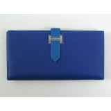 HERMES（エルメス）ベアンスフレ二つ折り長財布/ブルーエレクトリック×ミコノ...