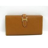 HERMES（エルメス）ベアン三つ折長財布/ゴールド（金具：ゴールド）