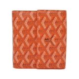 GOYARD ゴヤール 財布 二つ折り　Ｗホック　オレンジ GOYWA-33
