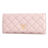 プラダ ANTIC SOFT 長財布 ピンクベージュ＆ゴールド 1M1132