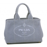 プラダ スーパーコピー バッグ PRADA トートバッグ キャンバス グレー B...